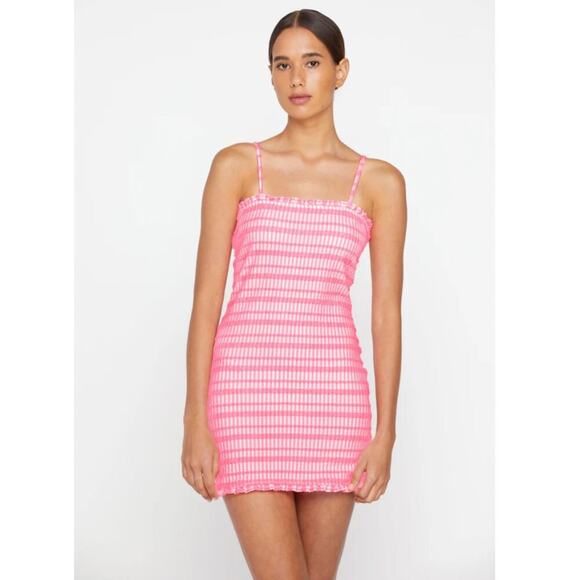 Mikoh Nami Mini Dress in Pink Textured Punch - Picture 1 of 10
